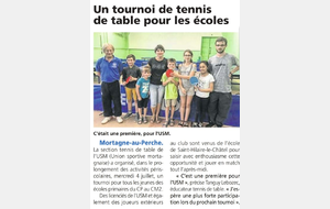 Le Perche 25 juillet 2018 : Un tournoi de Tennis de Table pour les écoles