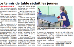 Le Perche 25/05/2022 : Le tennis de table séduit les jeunes
