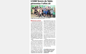 Le Perche 6 août 3025 : l'USM tennis de table pérennise l'effet JO